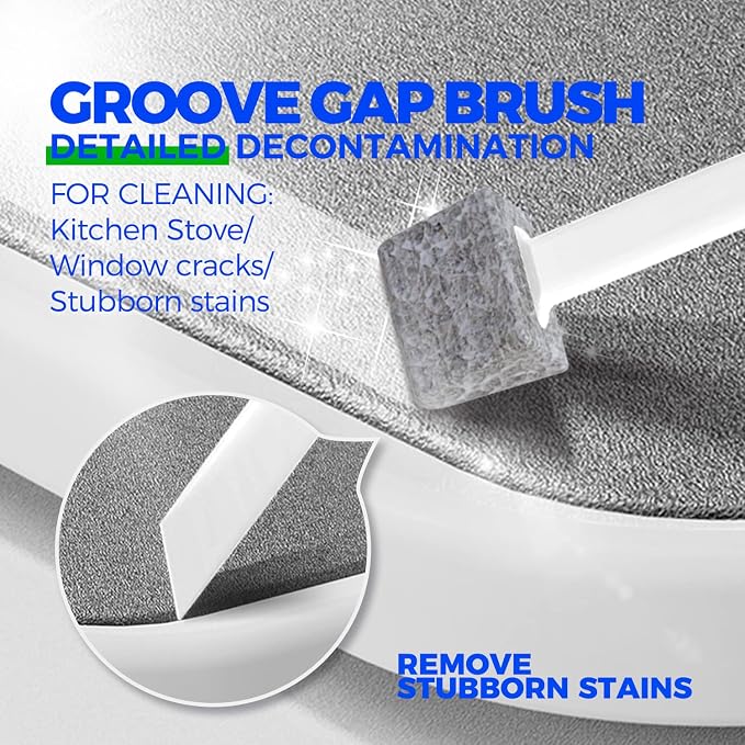 Holikme 7 Pack Cleaning Brush Scrub Brush Kitchen Brush for Floor,Brown | Deep Cleaning Brush Set, Scrub Pads with Scraper Tip for Pool Walls, Bathroom, Grout, Floor, Bike, Tub, Shower