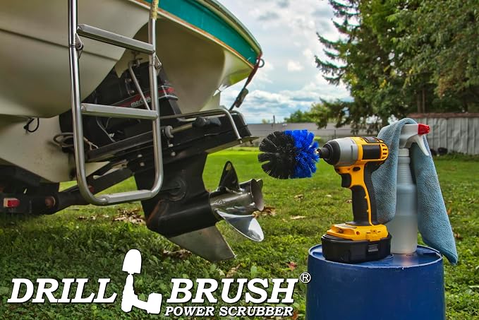 Marine Scrubbing Brush Head - Best Tank Cleaning Brush - Pool Cleaning Tool | Aquatic Cleaning Supplies - Boat Upkeep Accessories - Hull Cleaning Brush Tool - Pool Lining Cleaning Tools for Home Use
