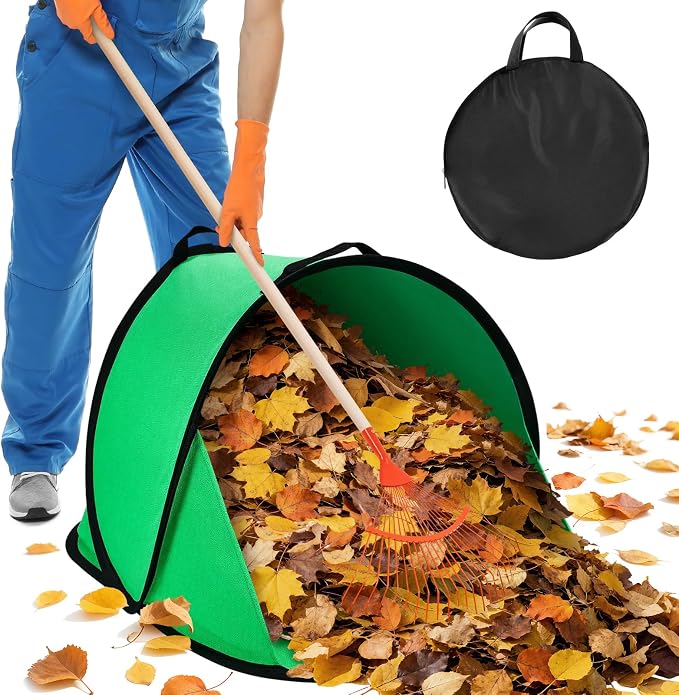 2026 New 60 Gallon Pop-Up Foldable Leaf Collector,Portable LeafBag,600D Oxford Cloth Leaves Pick Up Tool,Thicken Collapsible Leaves Picker Bag,Dustpan-Type Lawn Collector,Reusable Yard Garden Bag