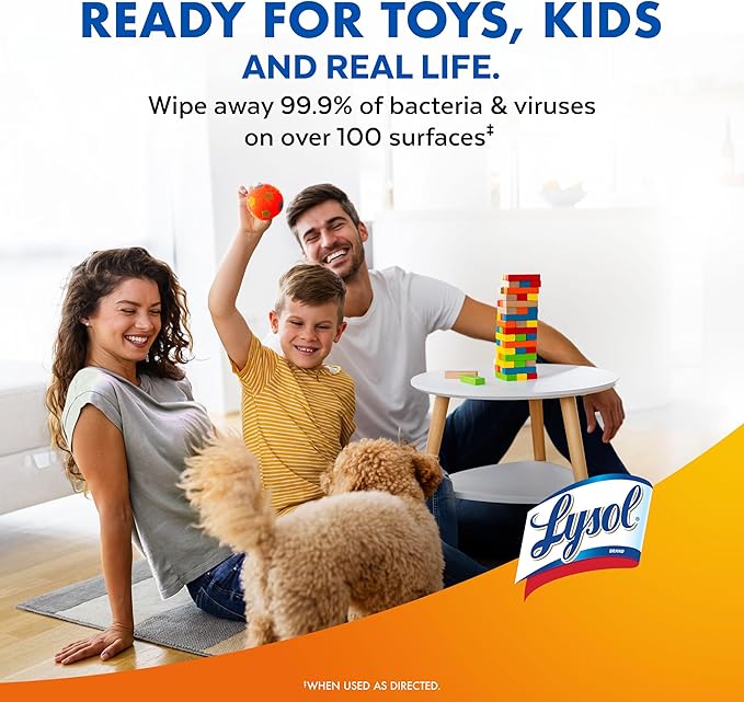 LYSOL Disinfecting Wipes, Cleaner, Lemon + Linen + Mango, 80 ct. (3 Pack)