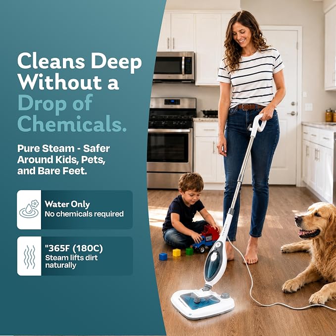 Steam & Go 10-in-1 Multi-Surface Steam Mop - Deep Clean with Heat