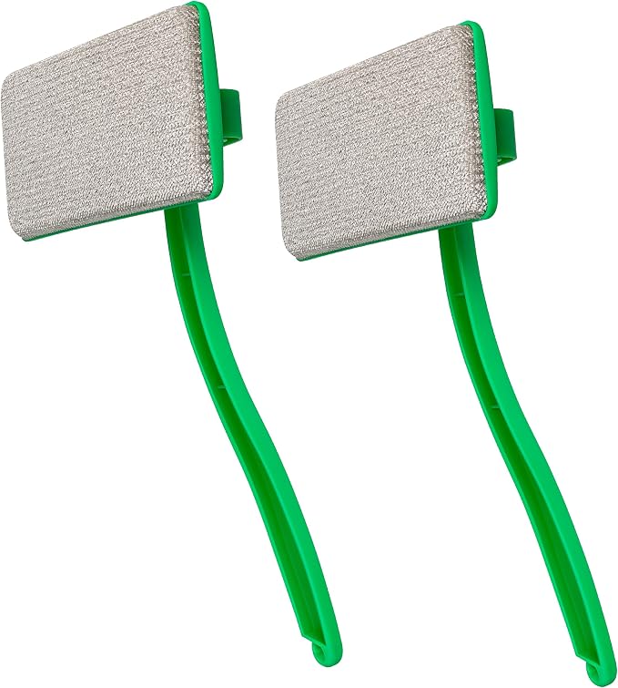 MyLifeUNIT Mesh Screen Cleaner, Detachable Window Screen Cleaning Brush | 2-Pack, 7.87-Inch Wide Brush Heads, Windows Screen Cleaner Washing Tool, Wet and Dry Dual-Use, One Brush Double Sides Clean