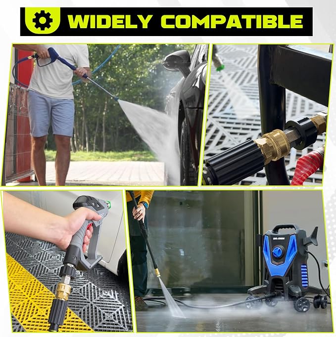 M MINGLE Ultimate Pressure Washer Adapter Set, Quick Disconnect Kit, M22 Swivel to 3/8 Inch Quick Connect, 3/4 Inch to Quick Release, 8-Pack