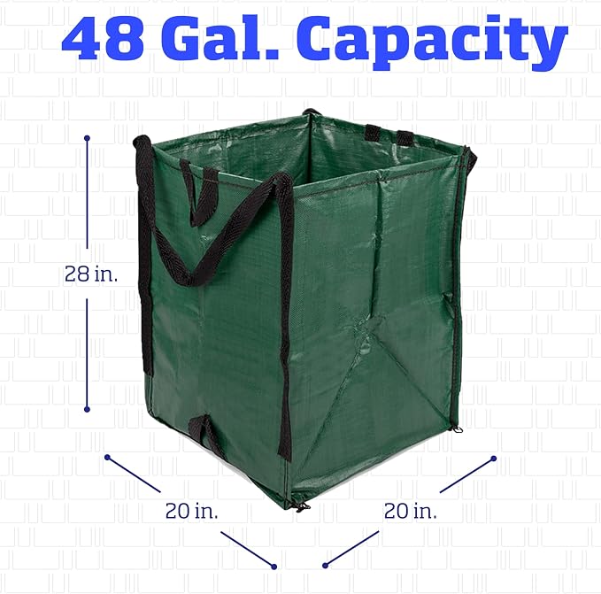 DURASACK Heavy Duty Home and Yard Bags, Green, 3 Pack