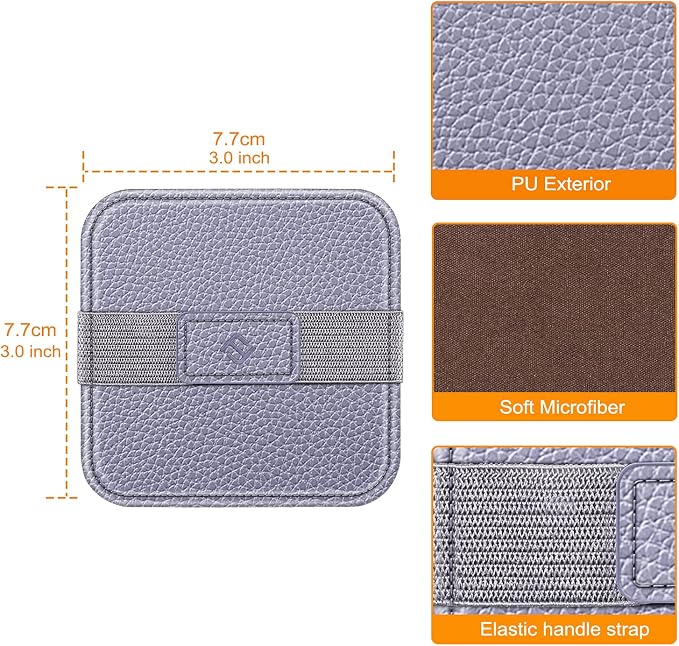 Fintie Screen Cleaning Pad, [4 Pack] Soft Cloth Car Phone Screen Cleaner | Microfiber Wipe Cleaning with Elastic Strap for iPad, iPhone, MacBook, Tablets, Laptop, Monitor (Blooming Hibiscus)