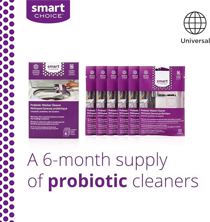 Smart Choice 10SCPROL02 Washer Washing Machine Cleaner, Carton of 6 Packets