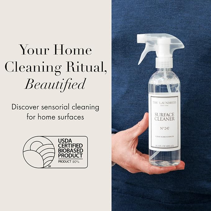 The Laundress Surface Cleaner, No. 247 Scented; Safe for Granite, Marble, Porcelain, & Wood; Bio-Based Ingredients; 15.5 Fl OZ, (Pack of 2)