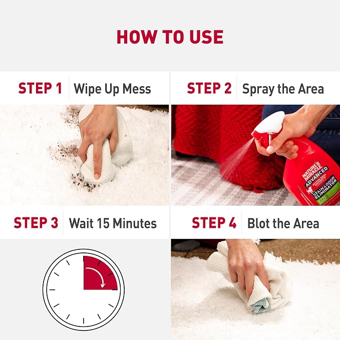 Nature’s Miracle Advanced Dog Stain & Odor Eliminator, Severe Mess, 1 gal | Enzymatic Cleaner Eliminates the Toughest Dog Messes, For Use on Multiple Surfaces, Safe For Pets and Home*, Fresh Scent