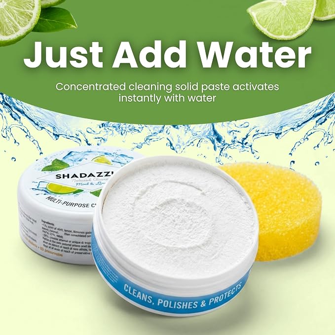 Shadazzle Natural All Purpose Cleaner and Polish – Eco friendly Multi-purpose Cleaning Product (10.58 Ounce (Pack of 1), Mint & Lime)