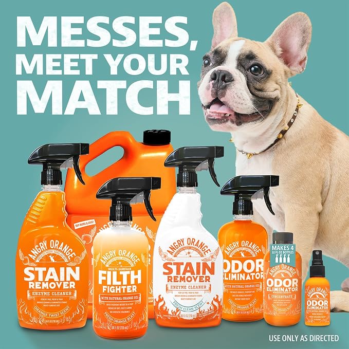 ANGRY ORANGE Hardwood Floor Cleaner - No-Rinse, Pet-Safe, Residue Free Multi-surface Cleaning Solution for Pet Urine, Grime & Everyday Dirt - Made in USA - Citrus Mint - 32 oz - Value 2 Pack