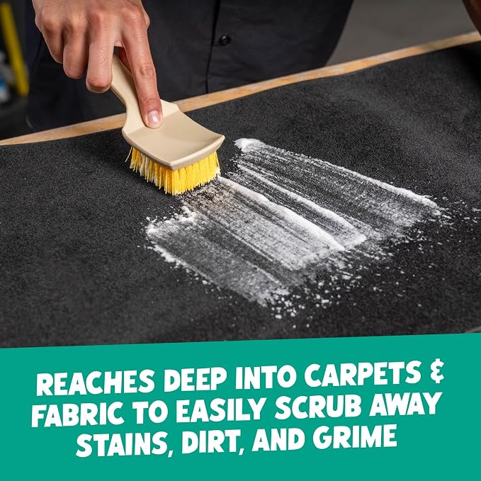 Chemical Guys Induro 7 Heavy Duty Interior Carpet&Upholstery Detailing Brush – Durable Bristles,Car Carpet Brush for Deep Cleaning Fabric,Mats&Seats,Ergonomic Grip for Comfort and Control,(Pack of 12)