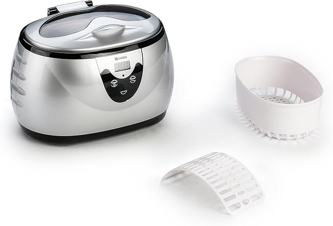Ukoke UUC06S Ultrasonic Cleaner, Professional Jewelry Cleaner for Eyeglasses, Rings and Watches, 42kHz Portable Sonic Cleaner with 600ml Capacity Stainless Steel Tank