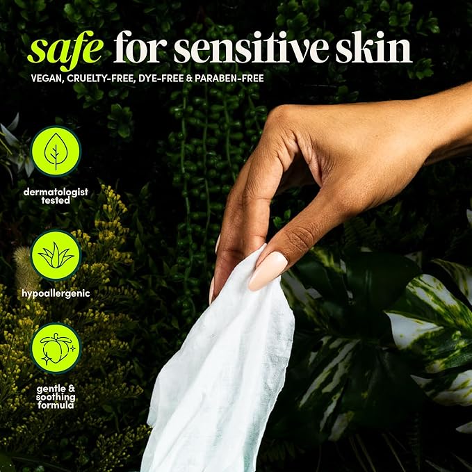 goodwipes Flushable Wipes Travel Size - Extra Large Adult Wet Wipe - On-the-Go Portable Wipes - Sewer & Septic Safe - Hygiene Essentials - Shea Coco & Rosewater, 108 Count (6 Packs)