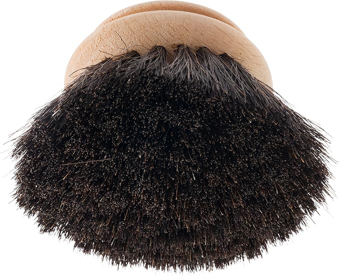 Redecker Dish Brush Replacement Heads, Horsehair, 2 Inch Round, 2 Pack – Soft Wooden Brush Refills for Glassware & Delicate Surfaces, Made in Germany