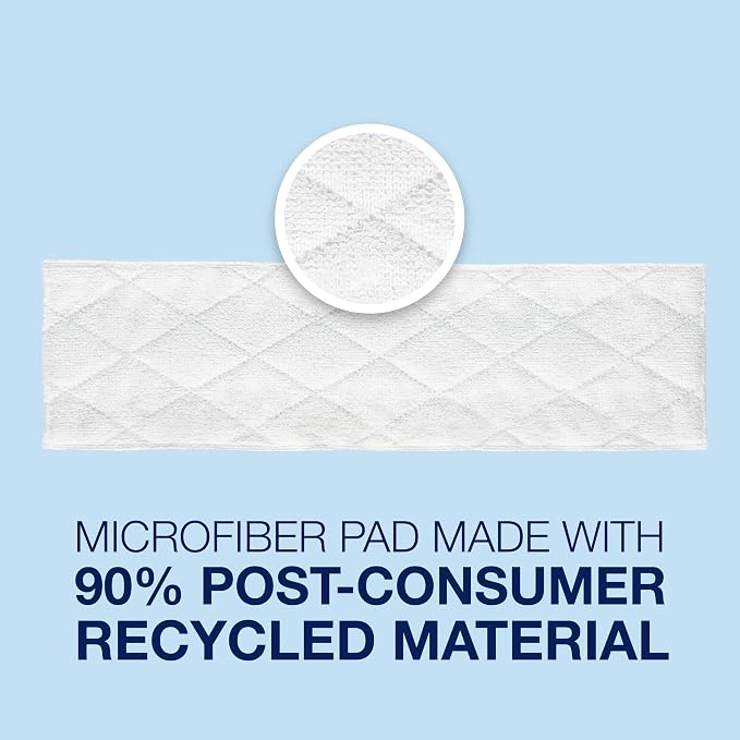 Bona Multi-Surface Floor Cleaning Pads - 18 Count | Heavy-Duty, Disposable, Microfiber Pads for Easy Floor Cleaning