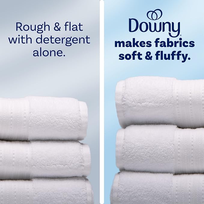 Downy Soft, 2 in 1 Soft and Fresh Liquid Fabric Softener, Cool Cotton, 140 fl oz, 190 Loads, Fabric Conditioner Liquid provides softness and freshness for fabrics