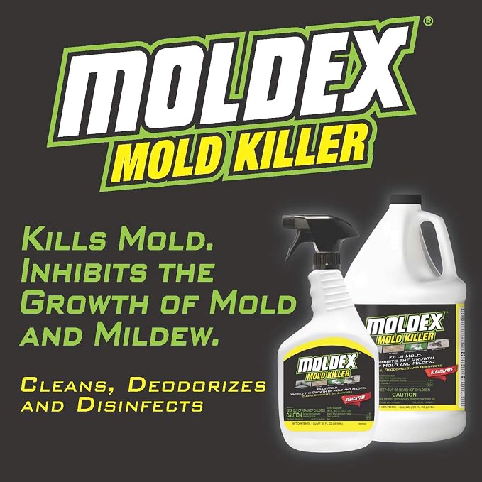 Moldex 5010 Mold Killer Trigger Sprayer, 32 oz | Kills mold and inhibits mildew, Bleach-free formula with a fresh scent