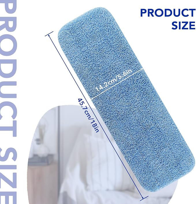 Replacement Microfiber Pad for Rubbermaid Commercial 18 Inch and 17 Inch Mop - 3 Pack Wet & Dry Commercial Cleaning Reusable Mop Refills Fit for Any Microfiber Flat