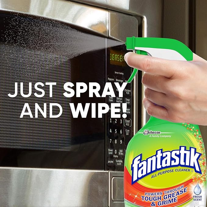 Fantastik All Purpose Cleaner, Multipurpose Surface Cleaner & Kitchen Grease Removal, Packaging Designed to Prevent Leakage and Breakage, Fresh Scent, 32 Fl Oz