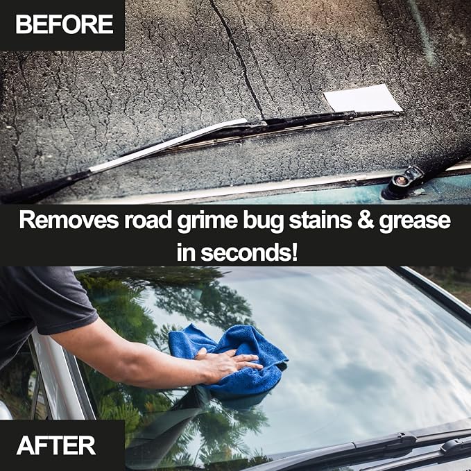 ABRO Windshield Washer Concentrate - 473ml, 2-in-1 All-Season Cleaner & Anti-Freeze, Up to -25°F (-31.5°C) Freeze Protection, Streak-Free Cleaning, Bug and Tar Removal