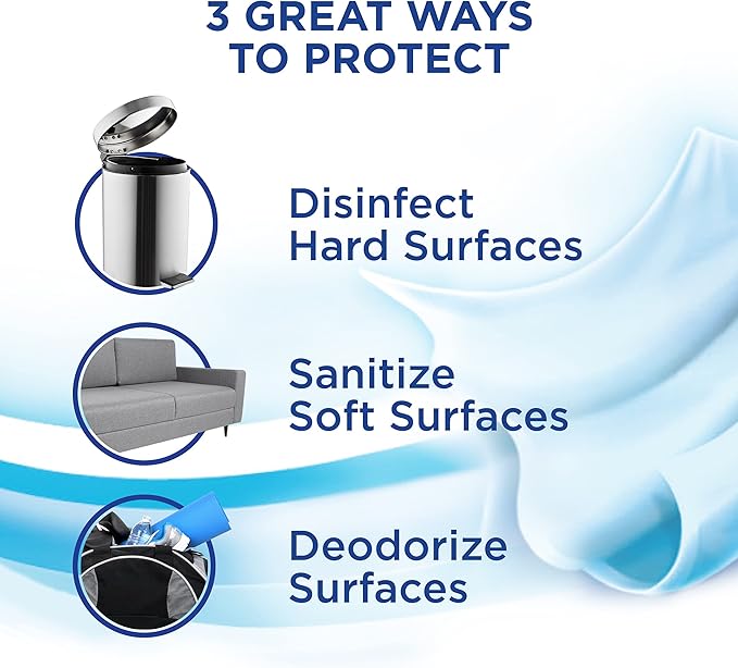 Lysol To Go Disinfectant Spray, Travel Size Sanitizing, For On-the-Go Disinfecting and Deodorizing, Crisp Linen, 1.5 Fl. Oz (Pack of 4)