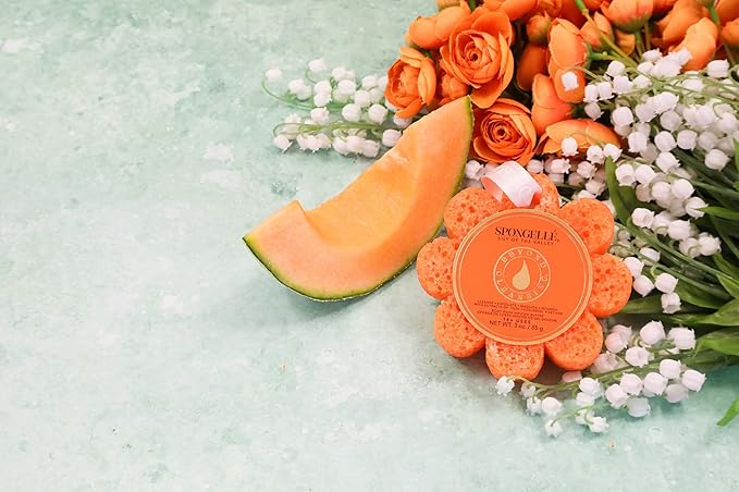 Spongellé Lily of the Valley Wild Flower Bath Sponge | Built-in Body Wash & Body Scrubber, Shower Loofah Sponge for Women | 14+ uses