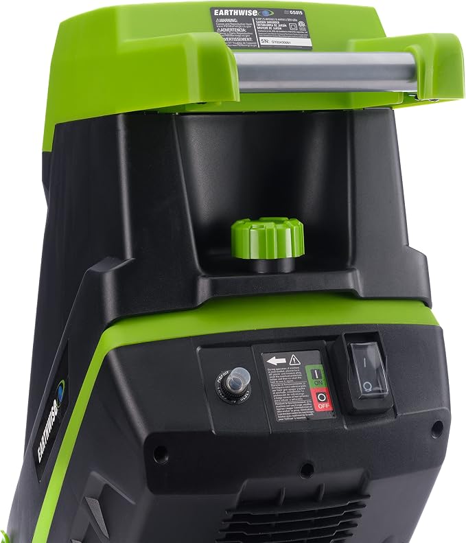 Earthwise GS015 15-Amp Electric Corded Chipper/Shredder with Collection Bag