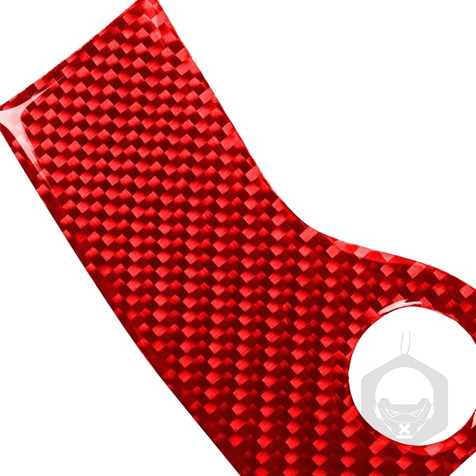 Trim Decals Carbon Fiber Fit for Dodge Charger/Chrysler 300 2011-2023 | Headlight Switch Button Surround|Accessories|Thick Overlay|Anti-scratch|Self-adhesive|red
