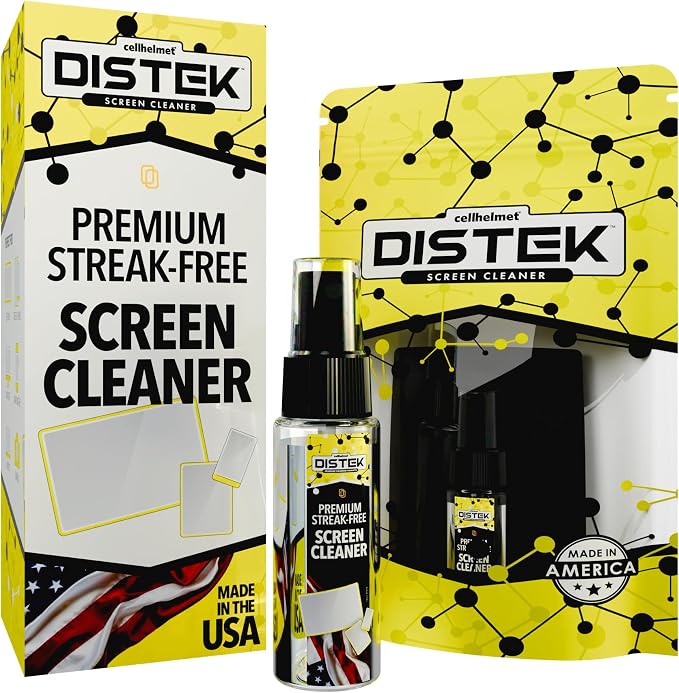 cellhelmet DISTEK Screen and Phone Cleaner Kit Universal for iPhone, Galaxy, iPad, Eyeglasses, Optics, LCD, TV (120mL)