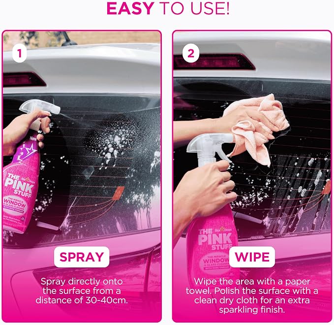 The Pink Stuff Stardrops Miracle Window and Glass Cleaner with Rose Vinegar Spray 750ml 20759