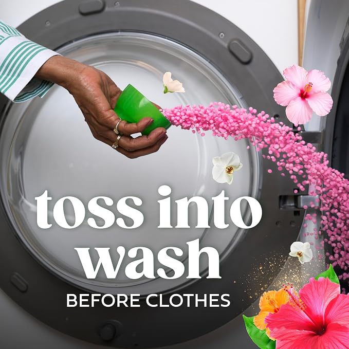 Gain In-Wash Laundry Scent Booster Beads Long-Lasting Fresh Scent Beads All Day Freshness and Odor Protection, Happy Hibiscus Scent, 24 oz (Packaging May Vary)