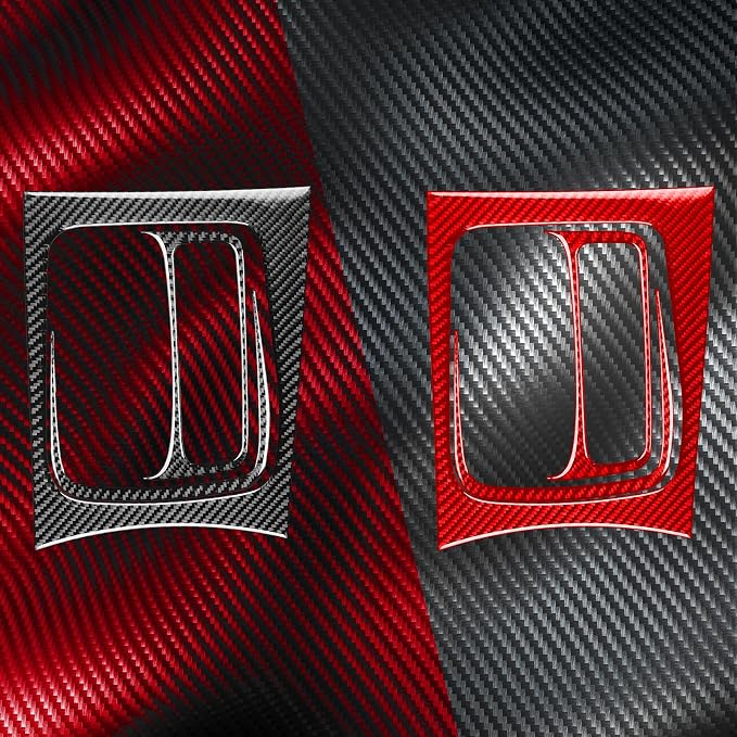 Gear Shift Surround Interior Decals Fit for Dodge Charger 2011-2023 | Red Real Carbon Fiber|Accessories|for Dodge Charger/Chrysler 300 2011-2023|Thick Overlay|Anti-scratch