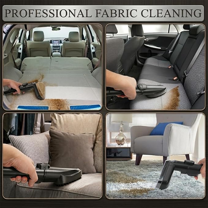 Carpet Spot Cleaner Machine, Mini Portable Upholstery & Couch Shampooer | 17KPa Suction, Deep Cleaning Compact Handheld Car Shampoo Machine for Sofa, Rug, Stairs & Pet Stains