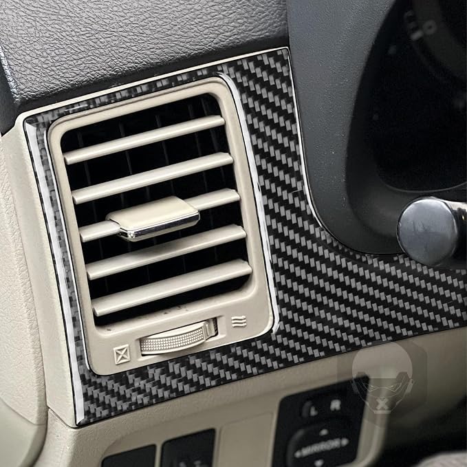 Driver Dash AC Vent Trim for Toyota Corolla 2009-2013 Accessories Black | Soft Carbon Fiber | Upgrades for Car | Only for Left-Hand Drive | Anti-Scratch | Sporty Style