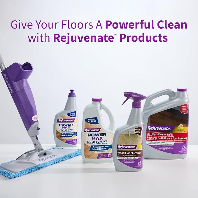 Rejuvenate All Floors Cleaner Refill, 1 Gallon, Breaks Down Dirt and Grime, Cleans and Protects Floors Throughout Your Home, Including Sealed Hardwood, Tile, Vinyl, Laminate and More | Safe on Sealed Hardwood, Laminate & More, Breaks Down Dirt & Grime,...