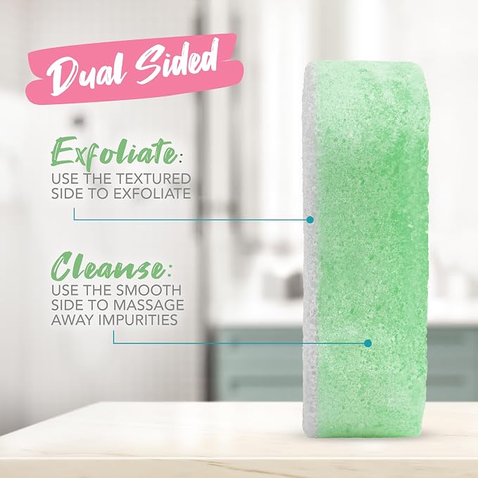 Spongables Pedi Scrub Foot Exfoliating 20+ Wash Sponge, Mint, 1 Count