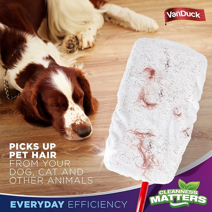 VanDuck 100% Cotton Terry Mop Pads 15x8 Inches, 3-Pack (Mop Not Included) | Reusable terry cloth mop covers, cotton replacement pads, floor cleaning refills, machine washable