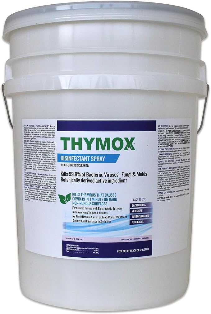 5 Gallon Pail Botanical Disinfectant - All Natural Cleaner Mold Remover, Multipurpose Cleaner, Mold Killer - Ideal for Restoration Jobs and Water Damage, Pet Friendly Natural Disinfectant