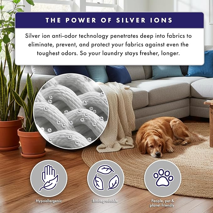 SilverWorks! Fabric Spray Odor Eliminator For Home - Powerful, Natural Silver Ion Deodorizing Technology - Clothes, Furniture And Couch Deodorizer Odor Eliminator And Refresher Spray -16.9oz