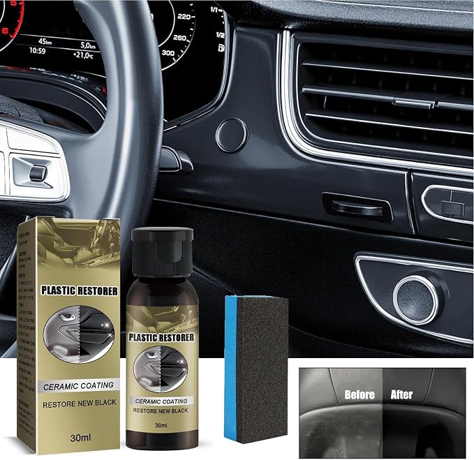 Auto Interior Cleaner Polishing Cleaning Shine Restorer | 30ml Car Dashboard Conditioner Paste for Trim Windshield Rubber Panel Truck Vehicle Sedan Scooter SUV