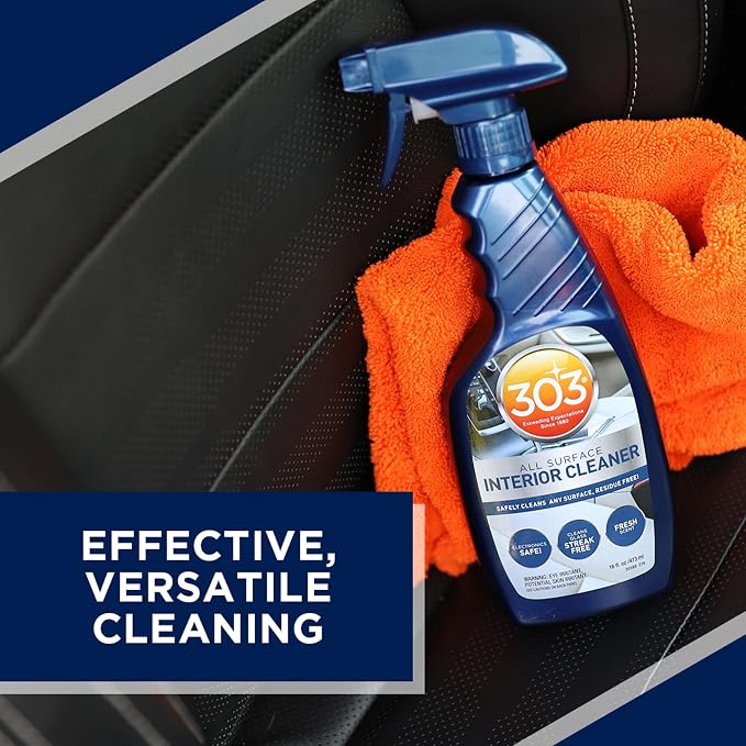 303 Interior Cleaner for Dash, Glass & Screens, 16 oz | Cleans interior surfaces with a residue-free finish. Safe on touchscreens, LCDs, and glass.