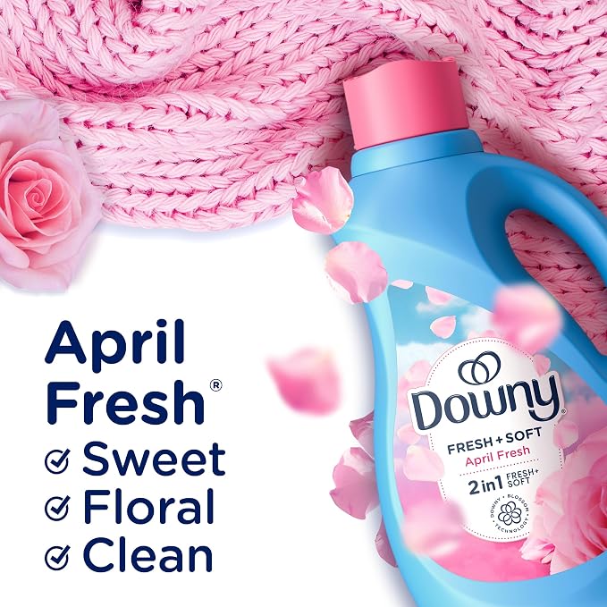 Downy Liquid Fabric Softener, April Fresh 2-in-1 Fresh & Soft, 140 Fl Oz, 190 Loads, Fabric Conditioner For Freshness And Softness