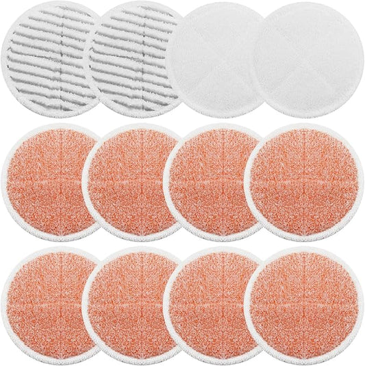 Spin Wave Mop Pads Fit for Bissell Spin Wave 20399 23157 23159 2039A 2124A 20393 2039T 2039W 20391 20395 2307 2315A Heavy Soft Scrubby Pads for Hardwood Floor Cleaning Replacement Pads(12Pack)