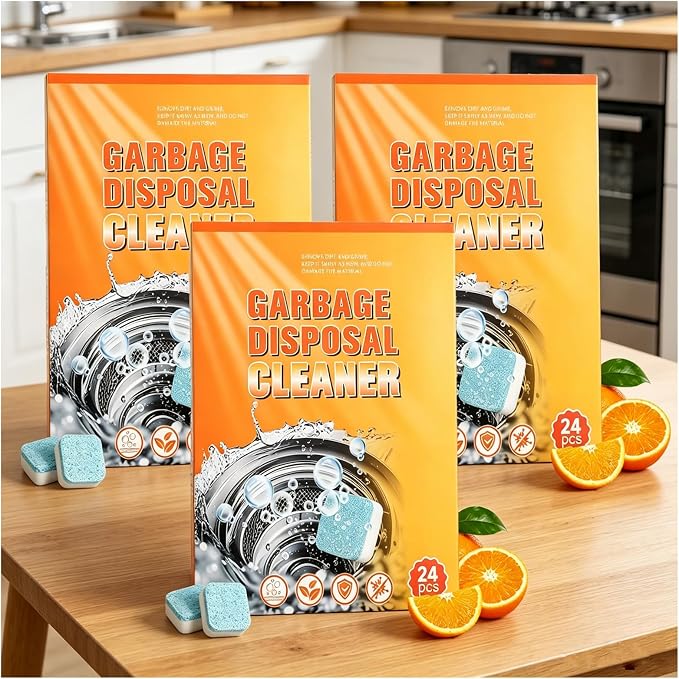 Garbage Disposal Tablets, Dissolve Grime & Remove Odors, 72pk | Citrus Scent Deep Clean Tablets, for Kitchen Sinks, Drains & Disposals, Remove Grime & Odors, 3-Year Supply