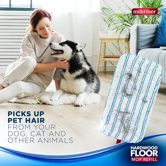 Millifiber Microfiber Mop Refills 15x8 Inches, 3-Pack (Mop is Not Included)
