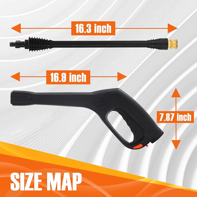 JOEJET Pressure Washer Spray Gun with Extension Wand and 5 Nozzle Tips | Compatible with Some Portland Husky Ford Pulsar ShopForce Taskforce Powerwasher