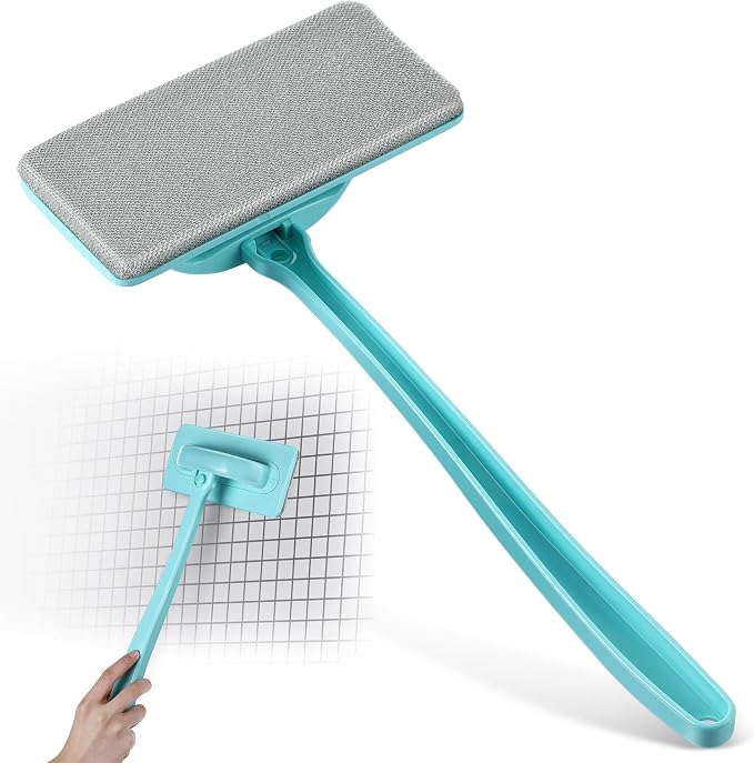 Enhon 1 Pack Mesh Screen Cleaner, Window Screen Cleaning Brush Washing Equipment, Detachable Window Cleaner Tool with Wet and Dry Dual Use
