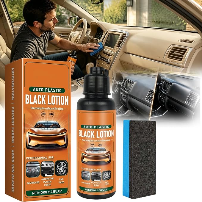 Auto Plastic Restorer Kit - Plastic Restorer Kit for Car, Auto Plastics Black Lotion (1PCS)
