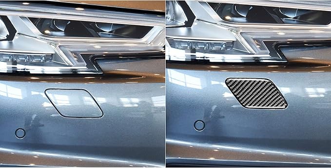 Real Carbon Fiber Trim for Audi Accessories | for B9 A4 S4 A5 S5 2020-2025 / RS5 2021-2025 Headlight Washer Button Panel Interior Thick Overlay Decal