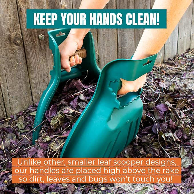 MEKKAPRO Hand Rake Leaf Claws V2.0, Large Garden Grabbers, 1 Pair(2pcs) | Sturdy Ergonomic Grip Leaf Scoops And Leaf Rake Claws, Built As A Garden Claw For Lawn Grass Removal In Any Yard Space Today
